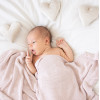 Piapimo - kocyk bambusowy dla noworodka, kolekcja HandyBlanky (80x100 cm) • Różowy