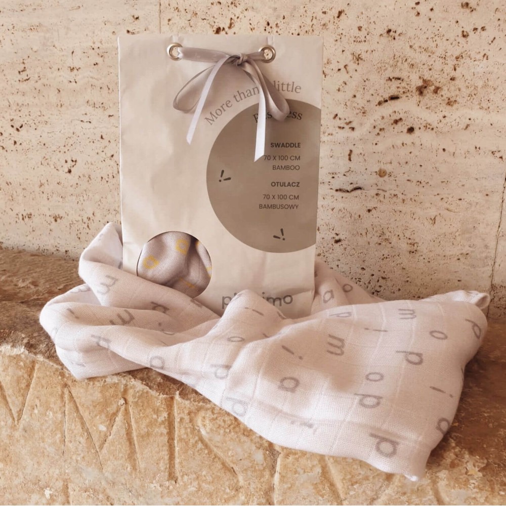 Piapimo пелюшка бамбукова, колекція RestNess (70 x 100 см) • Пісочний і сірий