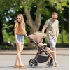Carrello Bravo SL 2025 Deluxe CRL-5520 - wózek spacerowy na każdą porę roku / spacerówka z dużymi kołami, rączka z regulacją wysokości, łatwe składanie wózka • Eclipse Black