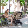 Carrello Bravo SL 2025 Deluxe CRL-5520 - wózek spacerowy na każdą porę roku / spacerówka z dużymi kołami, rączka z regulacją wysokości, łatwe składanie wózka • Eclipse Black