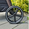 Carrello Bravo SL 2025 Deluxe CRL-5520 - wózek spacerowy na każdą porę roku / spacerówka z dużymi kołami, rączka z regulacją wysokości, łatwe składanie wózka • Eclipse Black