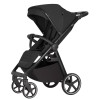 Carrello Bravo SL 2025 Deluxe CRL-5520 - wózek spacerowy na każdą porę roku / spacerówka z dużymi kołami, rączka z regulacją wysokości, łatwe składanie wózka • Eclipse Black