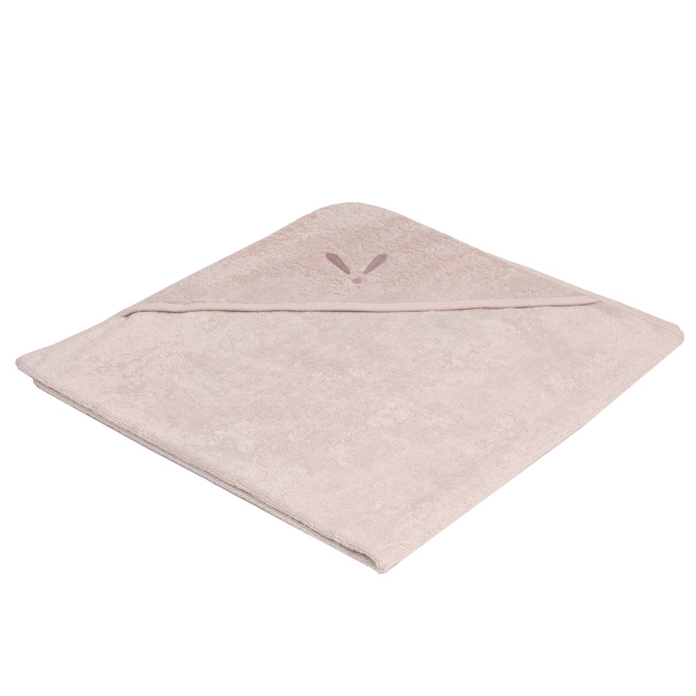 Piapimo дитячий рушник з капюшоном бамбуково-бавовняний (90 x 90 см) • Рожевий