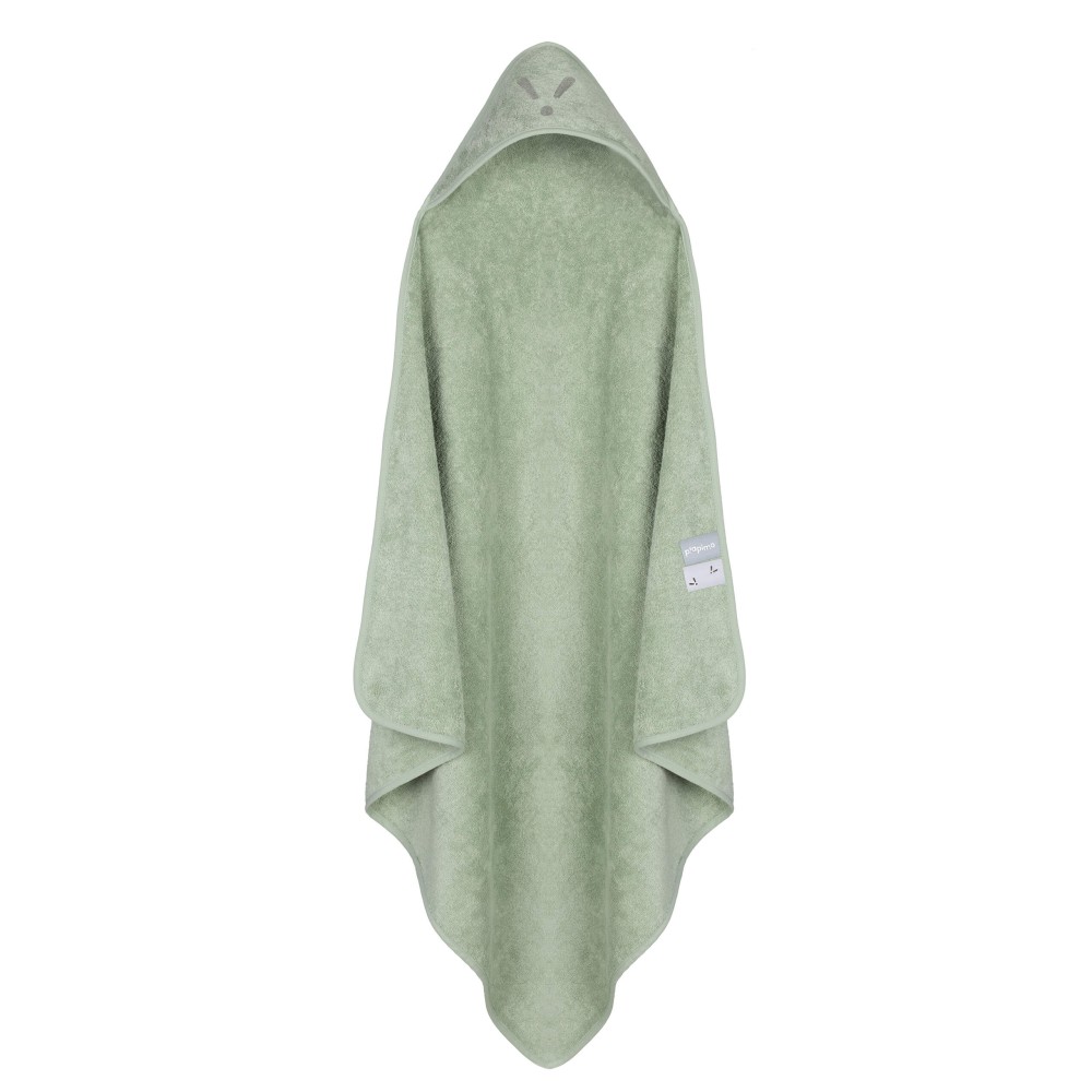 Piapimo дитячий рушник з капюшоном бамбуково-бавовняний (90 x 90 см) • Зелений