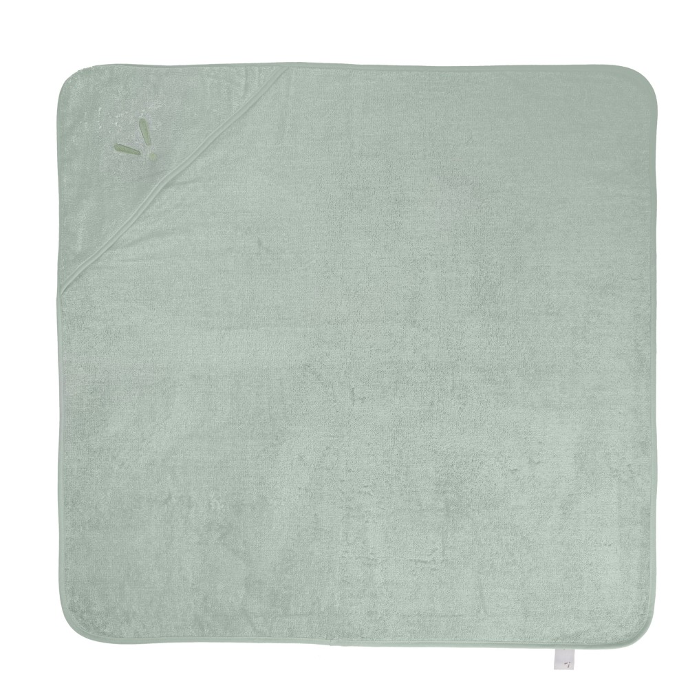 Piapimo дитячий рушник з капюшоном бамбуково-бавовняний (90 x 90 см) • Зелений