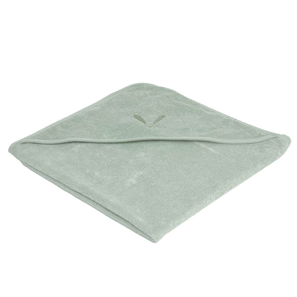 Piapimo дитячий рушник з капюшоном бамбуково-бавовняний (90 x 90 см) • Зелений