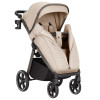 Carrello Bravo SL 2026 Deluxe CRL-5520 - wózek spacerowy na każdą porę roku / spacerówka z dużymi kołami, rączka z regulacją wysokości, łatwe składanie wózka • Shale Beige
