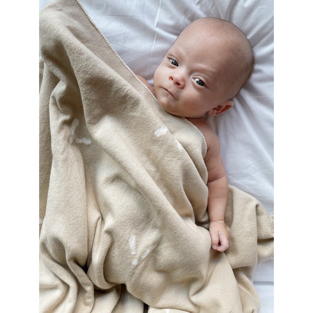 Piapimo бавовняна ковдра для новонародженого (80 x 100 см) • Пісочний