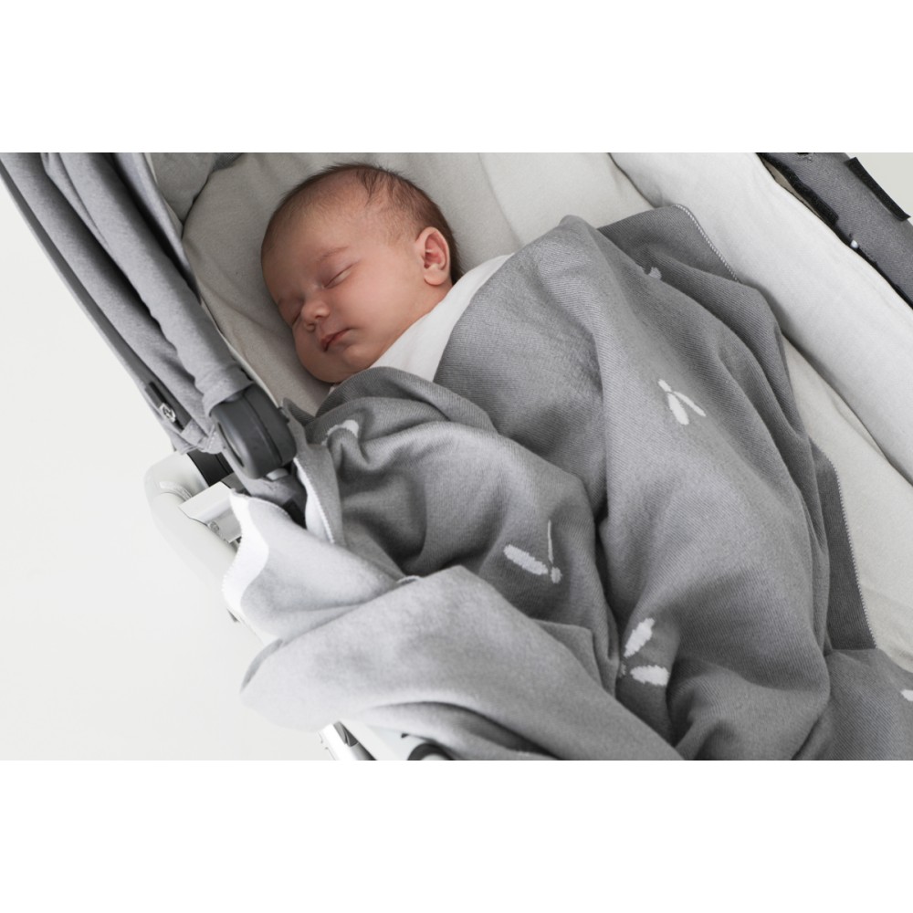Piapimo бавовняна ковдра для новонародженого (80 x 100 см) • Сірий