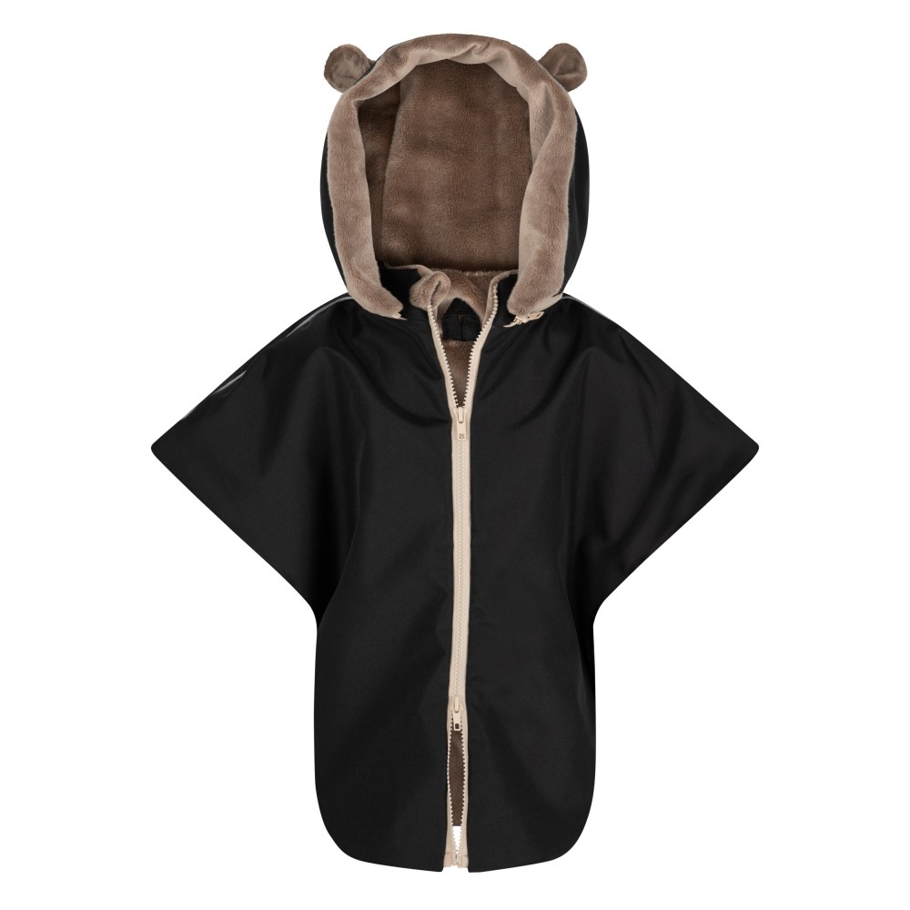 Piapimo дитяче пончо з капюшоном, конверт для дитячого автокрісла (3-18 міс) • Чорний