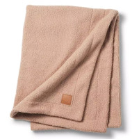 Elodie Details - kocyk polarowy dla niemowlaka Pearl Velvet (75 x 100 cm) • Pink Bouclé