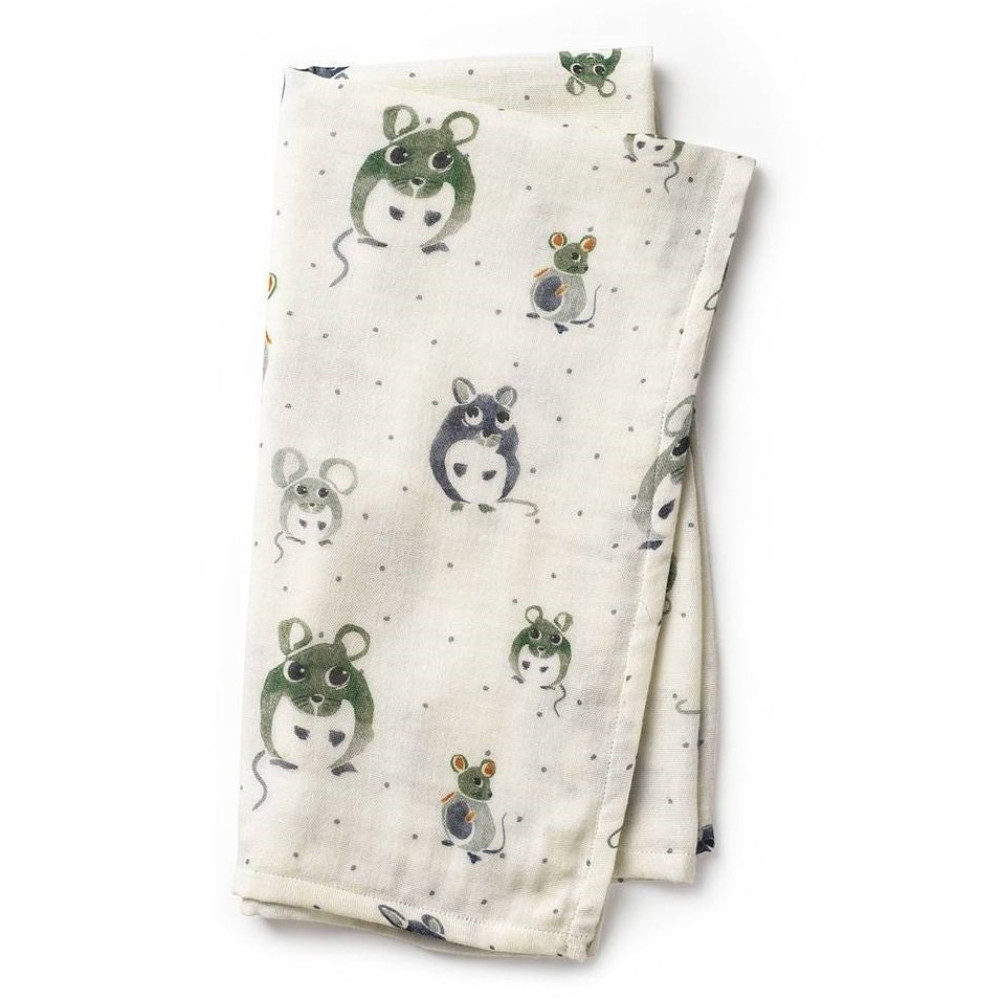 Elodie Details - бамбукова ковдра для новонародженого (80 x 80 см) • Forest Mouse