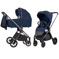 Carrello Ultra CRL-6525 - lekki wózek wielofunkcyjny 2w1 z kompaktowym składaniem, całoroczny • Morning Blue