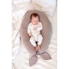 Poofi Nest - універсальна подушка для вагітних, для годування, кокон для немовлят (163x27 см) • Шоколад