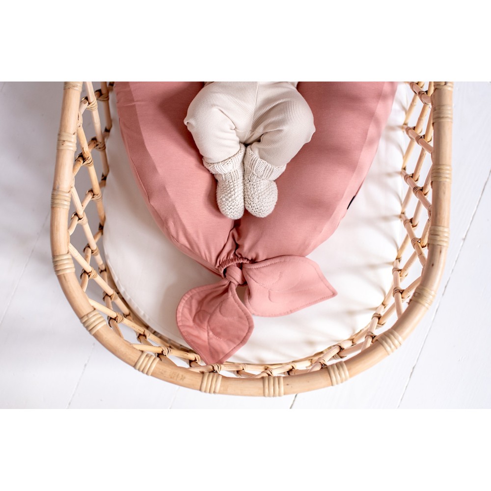 Poofi Nest - універсальна подушка для вагітних, для годування, кокон для немовлят (163x27 см) • Чайна троянда