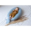Poofi Nest - універсальна подушка для вагітних, для годування, кокон для немовлят (163x27 см) • Dusty blue