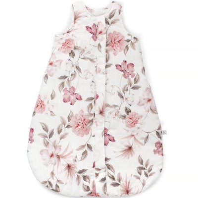 Yosoy - спальний мішок для немовлят, 2.5 TOG (0-6 місяців) еко сатин BOHO FLOWERS PINK • Рожеві квіти бохо