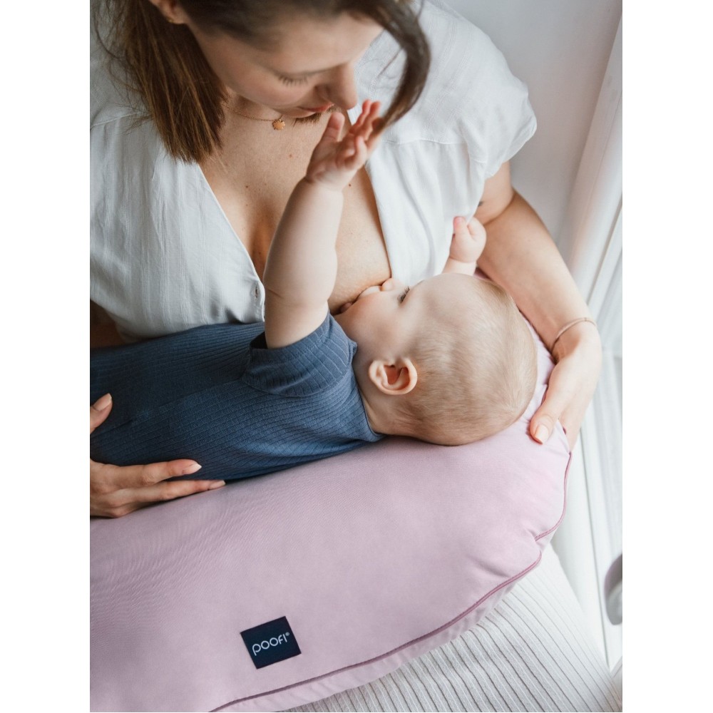 Poofi Organic - подушка для годування, бавовна органічна (50×60 см) • Півонія