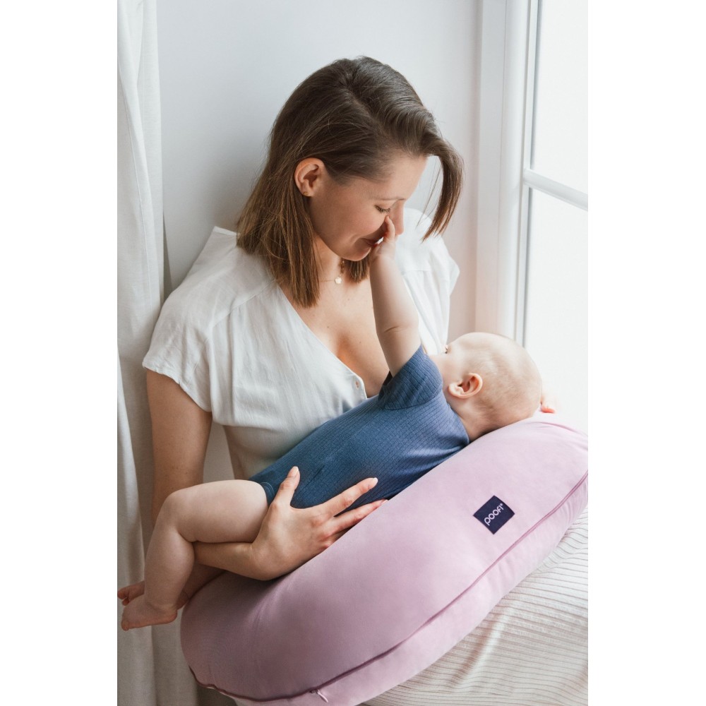 Poofi Organic - подушка для годування, бавовна органічна (50×60 см) • Півонія