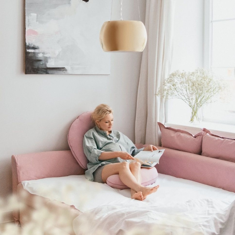 Poofi Organic - подушка для вагітних (120x60 см) • Півонія