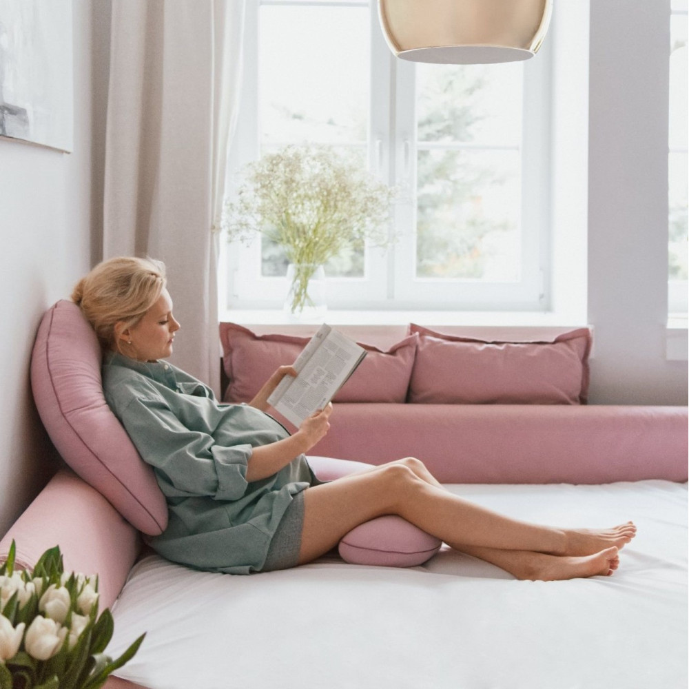 Poofi Organic - подушка для вагітних (120x60 см) • Півонія