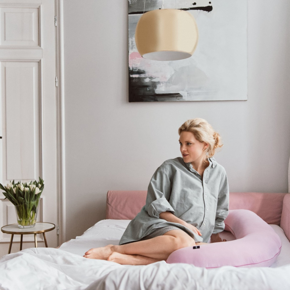 Poofi Organic - подушка для вагітних (120x60 см) • Півонія