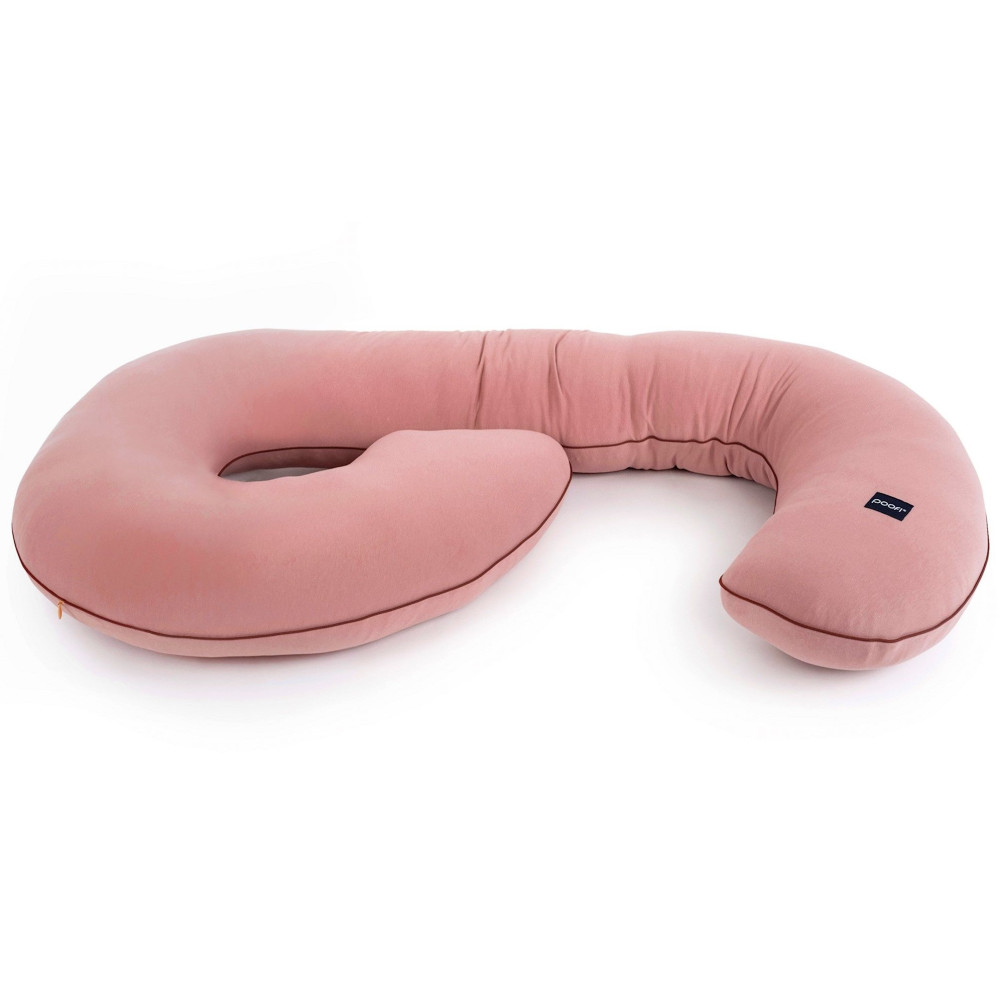 Poofi Organic - подушка для вагітних (120x60 см) • Чайна троянда