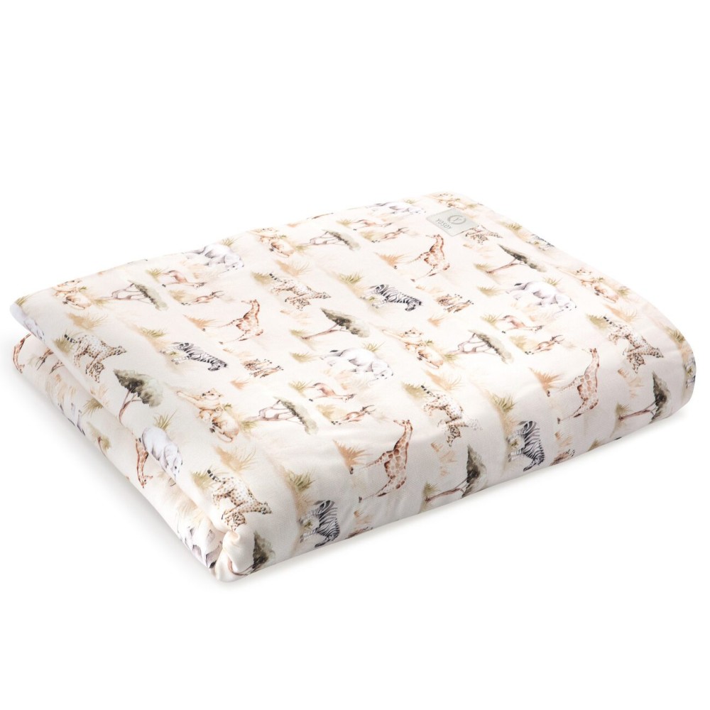 Yosoy - kołderka bawełniana z wypełnieniem (135 x 100 cm) • Safari
