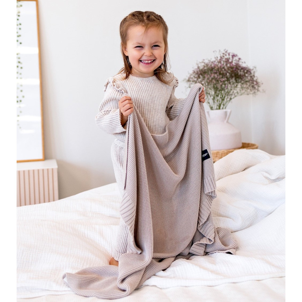 Poofi Pure - дитяча бамбукова ковдра (80x100 см) • Капучіно