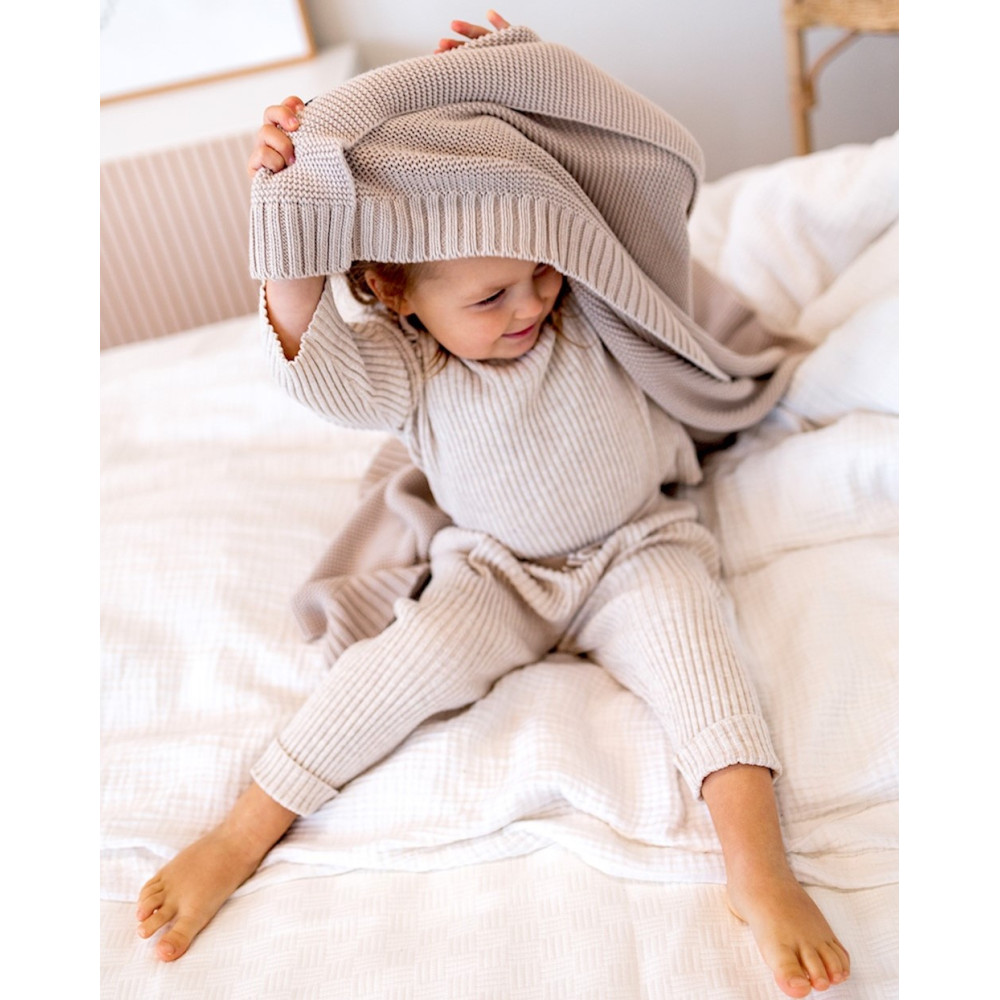 Poofi Pure - дитяча бамбукова ковдра (80x100 см) • Капучіно