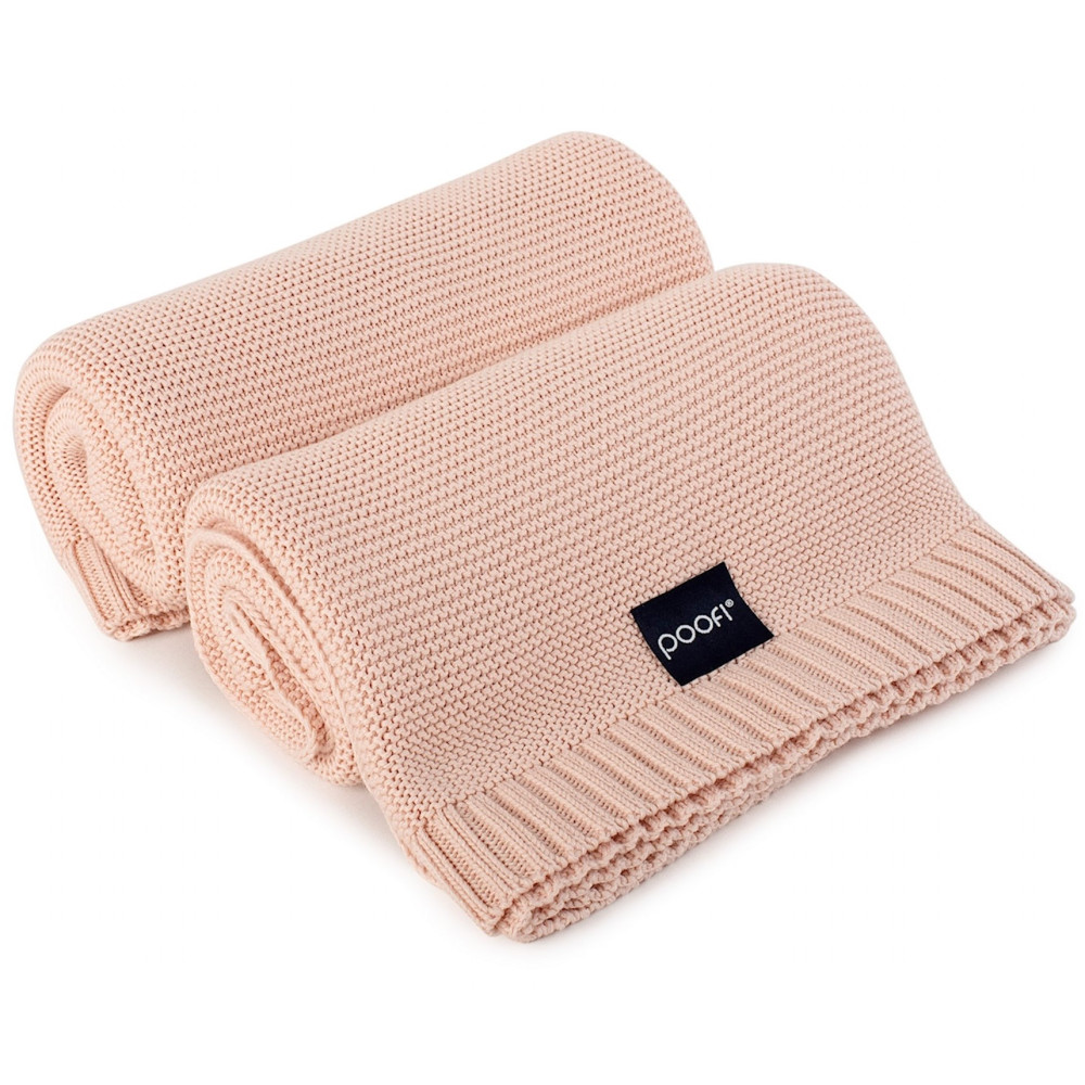 Poofi Pure - дитяча бамбукова ковдра (80x100 см) • Персиковий