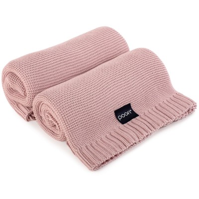 Poofi Pure - kocyk bambusowy dziecięcy (80x100 cm) • Vintage pink