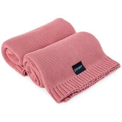 Poofi Pure - kocyk bambusowy dziecięcy (80x100 cm) • Malinowy