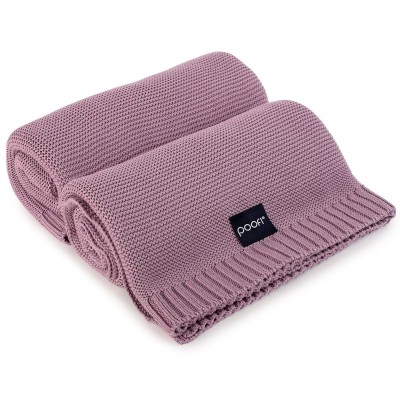 Poofi Pure - kocyk bambusowy dziecięcy (80x100 cm) • Wrzosowy