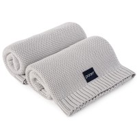 Poofi Pure - kocyk bambusowy dziecięcy (80x100 cm) • Jasno szary