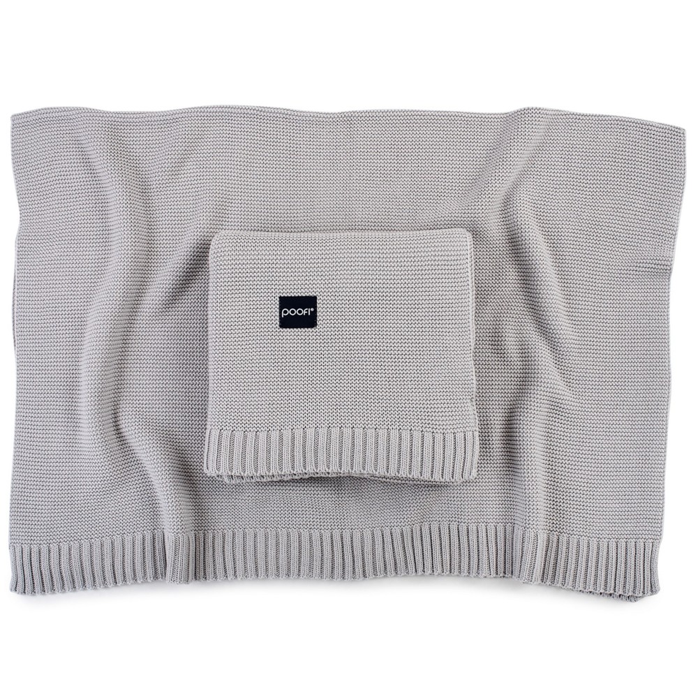 Poofi Pure - kocyk bambusowy dziecięcy (80x100 cm) • Jasno szary