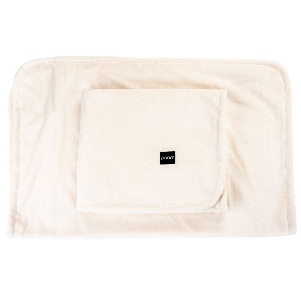 Poofi Minky - kocyk dziecięcy dwustronny (75x95 cm) • Perłowy