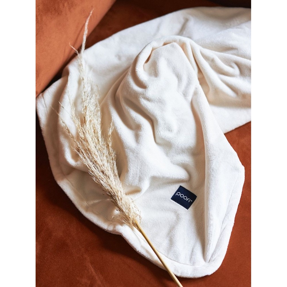 Poofi Minky - kocyk dziecięcy dwustronny (75x95 cm) • Perłowy