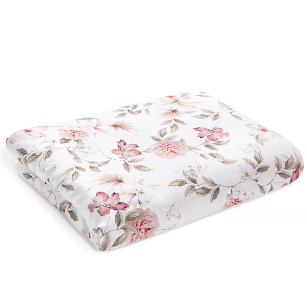 Yosoy - kołderka bambusowa z wypełnieniem (75 x 65 cm) • Boho Flowers Pink