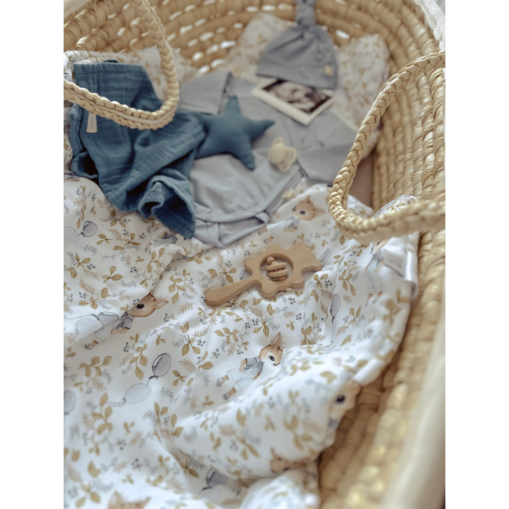 Yosoy - дитяча подушка бамбукова (30 x 25 см) • Олені та повітряні кульки