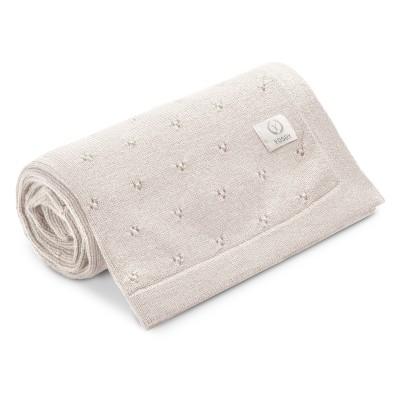 Yosoy - кoc dziany merino wool JERSEY (100 x 80 cm) • Krem melanż