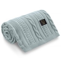 Yosoy DREAMY - kocyk z czesanej przędzy bawełnianej (100 x 75 cm) • Miętowy