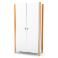 Veres Monaco 960 - szafa dziecięca, dwudrzwiowa (96х47х180 cm) • White Natural