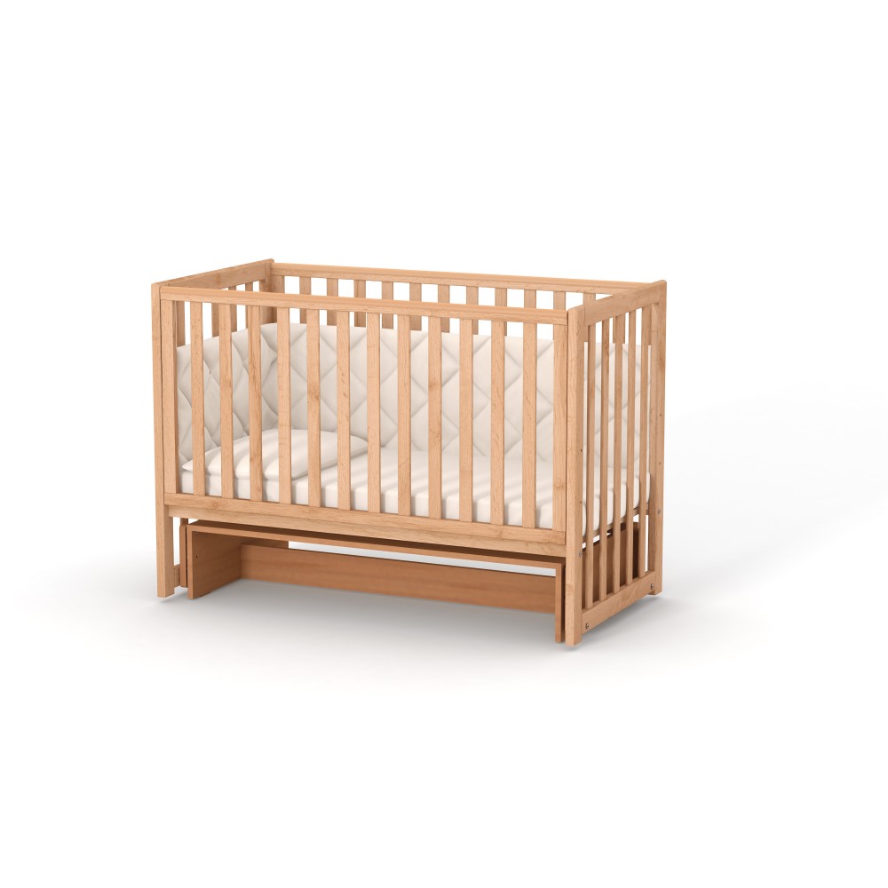 Veres LD13 - łóżeczko dziecięce z opuszczanym bokiem i gryzakiem (120x60 cm) • Organic