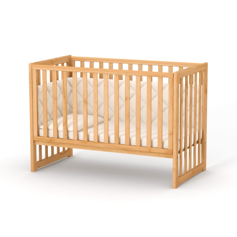 Veres LD13 - łóżeczko dziecięce z opuszczanym bokiem i gryzakiem (120x60 cm) • Organic