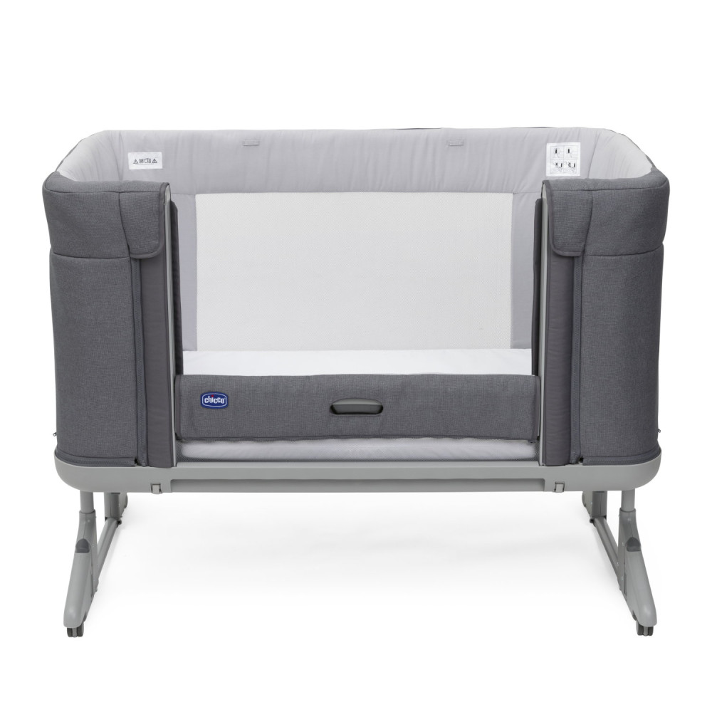 Chicco Next2Me Forever - приставне ліжечко 3в1, дитячий манеж (0-4 років, до 22 кг) • Slate Grey