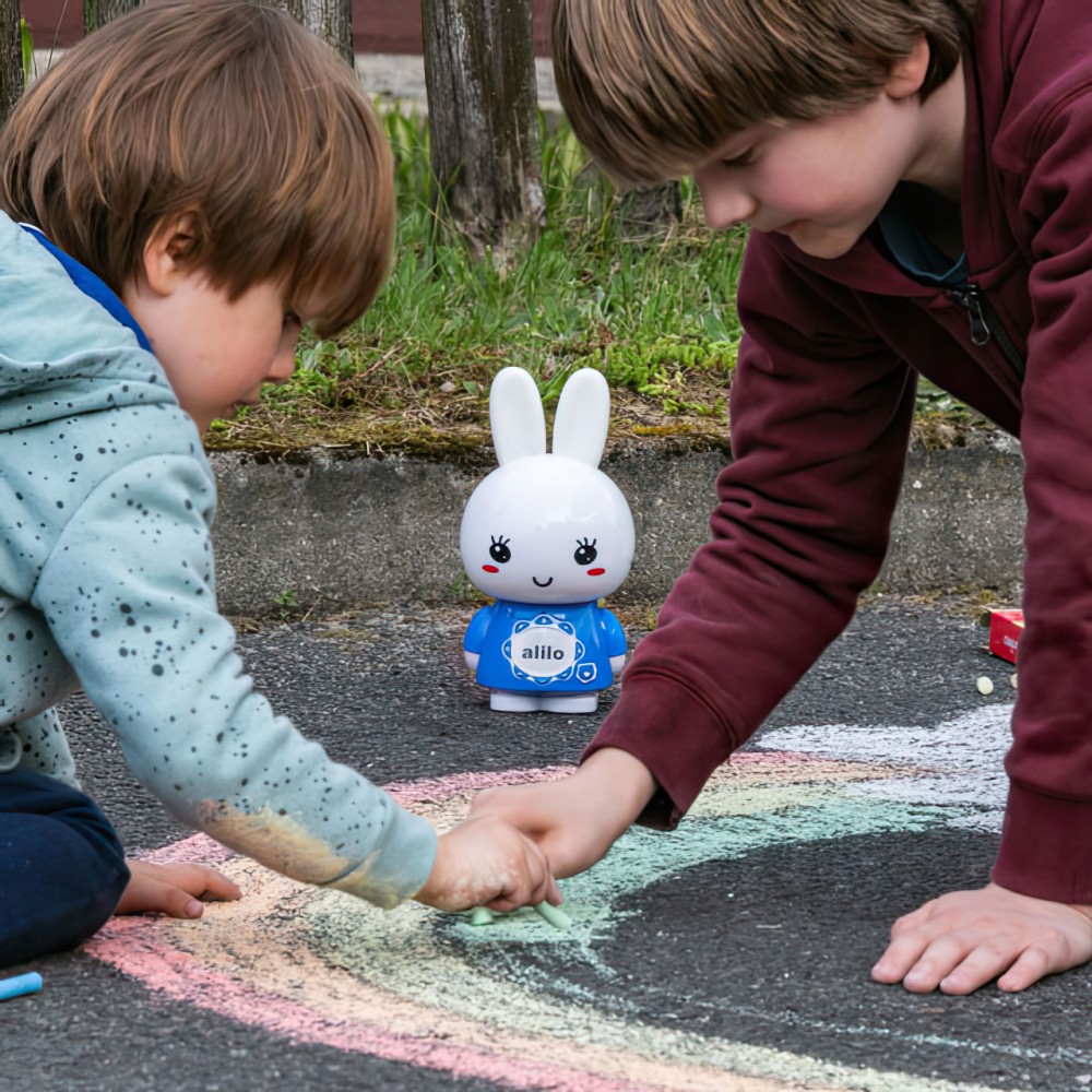 Alilo Big Bunny G7C - zabawka muzyczna, króliczek z dyktafonem, lampką i głośnikiem do komputera dla dzieci • Niebieski