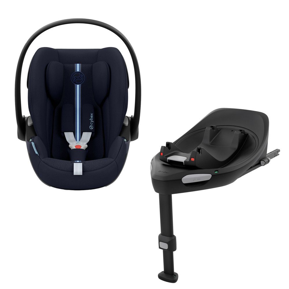 Cybex Cloud G i-Size - розкладне, поворотне автокрісло для немовля (40 - 87 см) з базою Cybex Base G • Ocean Blue Plus