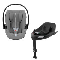 Cybex Cloud G i-Size - rozkładany, obrotowy fotelik samochodowy dla niemowląt, nosidełko (40 - 87 cm) z bazą Cybex Base G • Stone Grey Plus