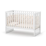 Veres LD13 - łóżeczko dziecięce z opuszczanym bokiem i gryzakiem (120x60 cm) • White